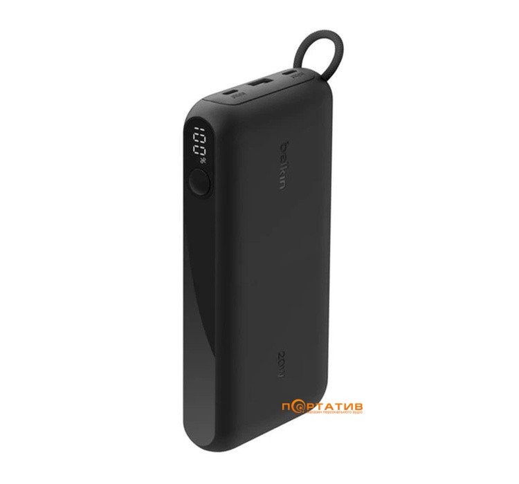 Внешний аккумулятор Belkin 20000mAh 20W PD w/Display USB-C Black (BPB028HQBK)