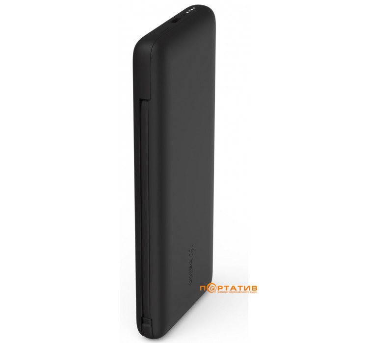 Зовнішній акумулятор Belkin Power Bank 10000mAh 23W integrated cables Black (BPB006BTBLK)