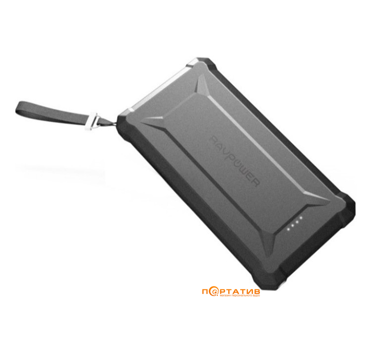 Зовнішній акумулятор RavPower 10050mAh PD 18W + QC3.0 Waterproof Power Bank Black (RP-PB096)