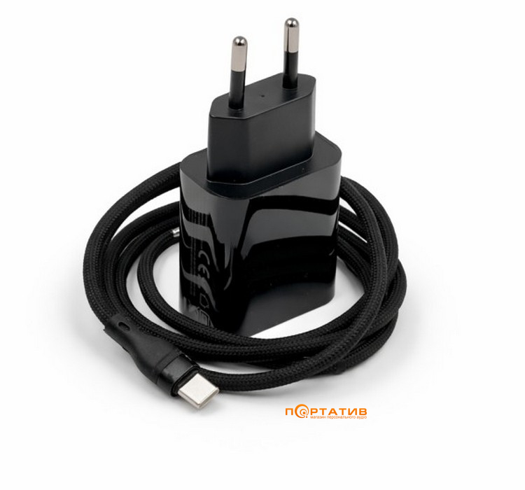 Зарядное устройство Cutana GaN 20W Dual-Port Power Adapter + Type-C Cable Black