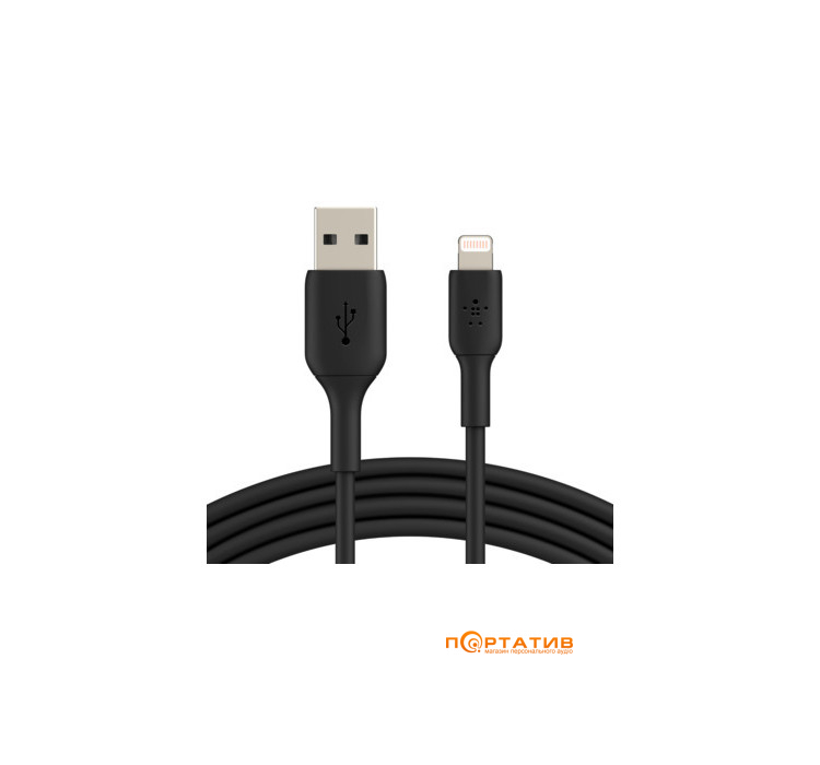 Belkin USB-A - Lightning PVC Cable 1 m Black (CAA001BT1MBK)