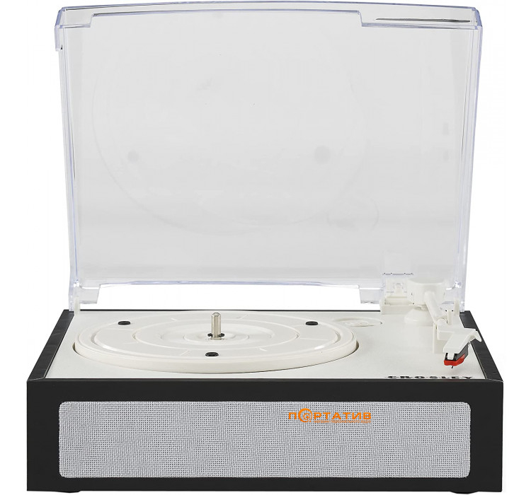 Crosley Fusion Turntable + Case Combo Black and White