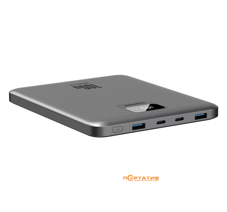 Зовнішній акумулятор Canyon PB-2008 20000mAh 100W Dark Grey (CNE-CPB2008DG)