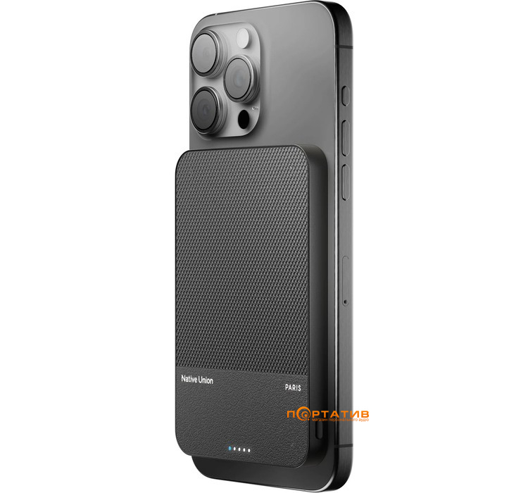 Зовнішній акумулятор Native Union (Re) Classic Magnetic 5 000mAh Black (PB-5KMS-BLK)