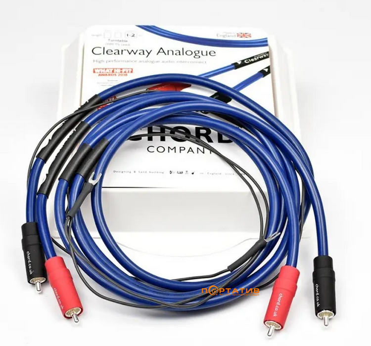 CHORD ClearwayX 2RCA to 2RCA Turntable (with fly lead) 3.2m