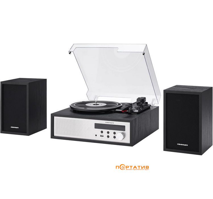 Програвач вінілу Crosley Sloane Shelf System Black