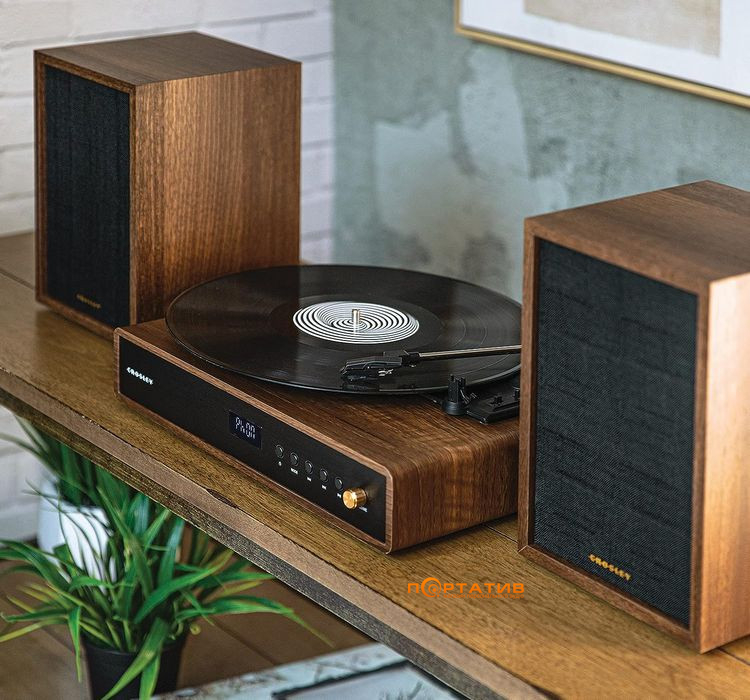 Проигрыватель винила Crosley Alto Shelf System Walnut