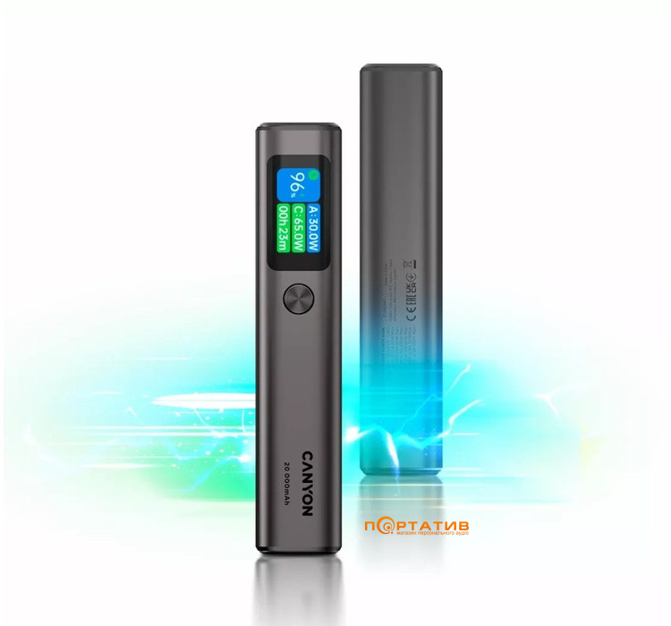 Внешний аккумулятор Canyon OnPower 230 20000mAh 130W Dark Grey (CNS-CPB230DG)