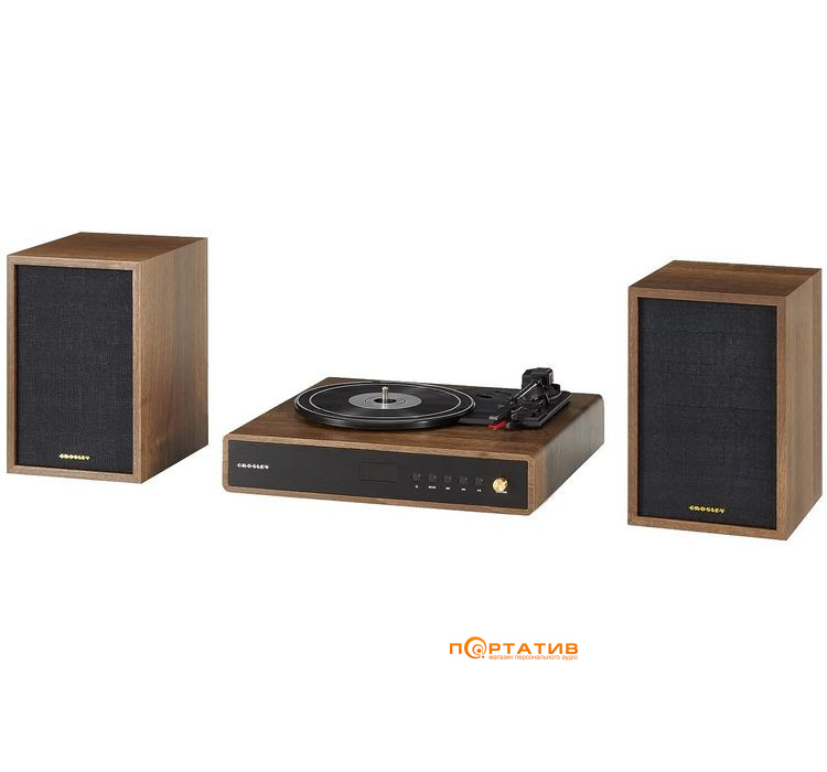 Проигрыватель винила Crosley Alto Shelf System Walnut