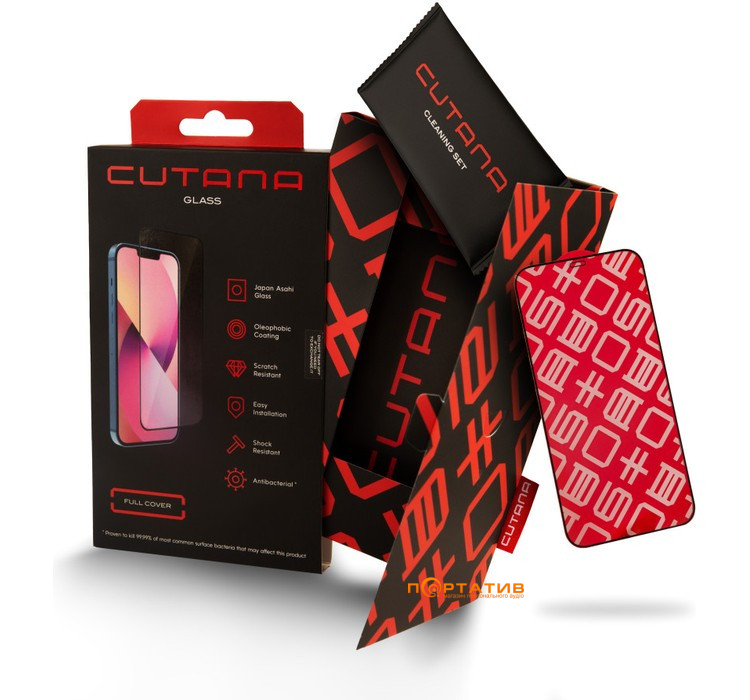 Захисне скло Cutana iPhone 16 2.5D Tempered Glass Black