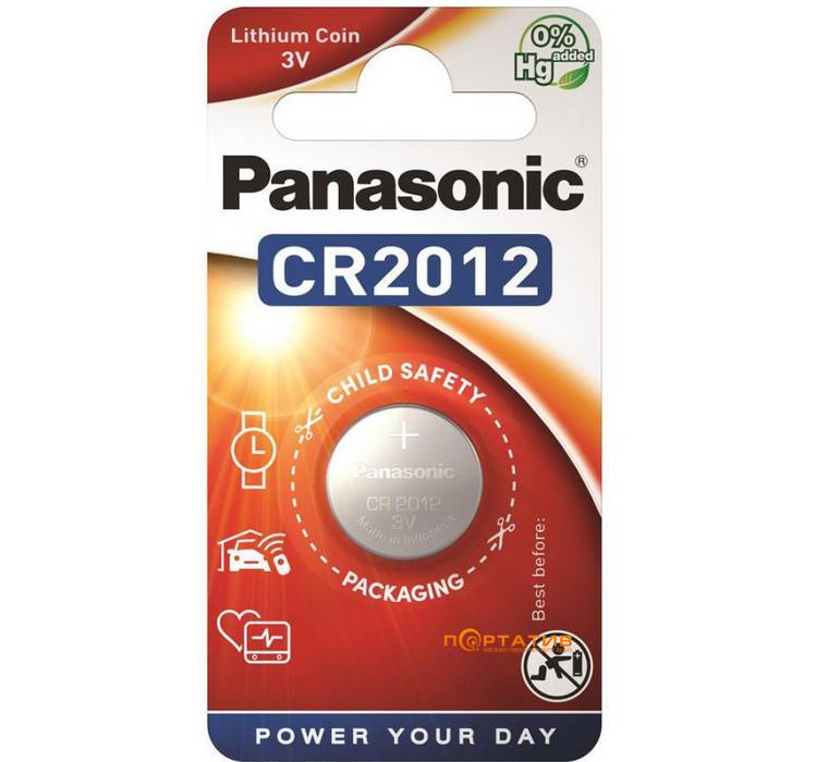 Батарейка Panasonic CR 2012 BLI 1 LITHIUM (CR-2012EL/1B)