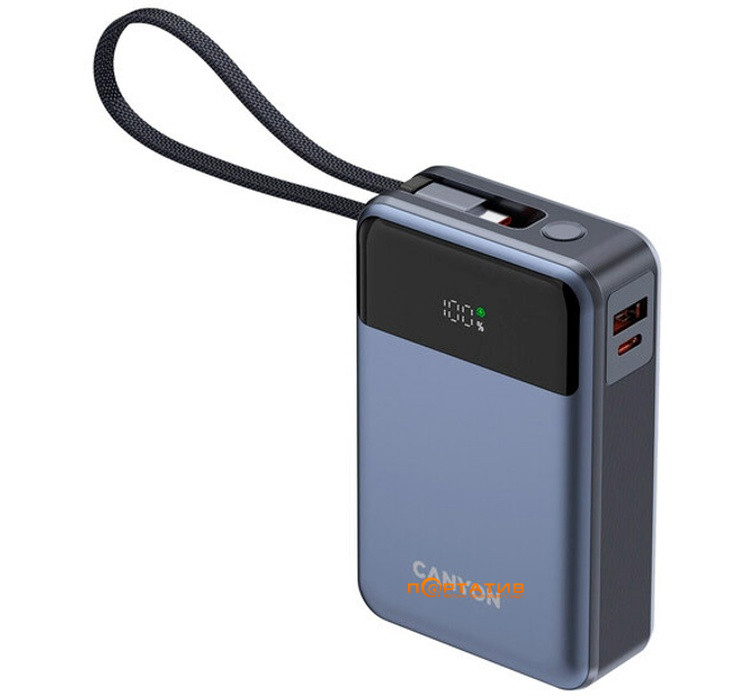 Зовнішній акумулятор Canyon OnPower 600 20000mAh 65W Dark Grey (CNS-CPB600DG)