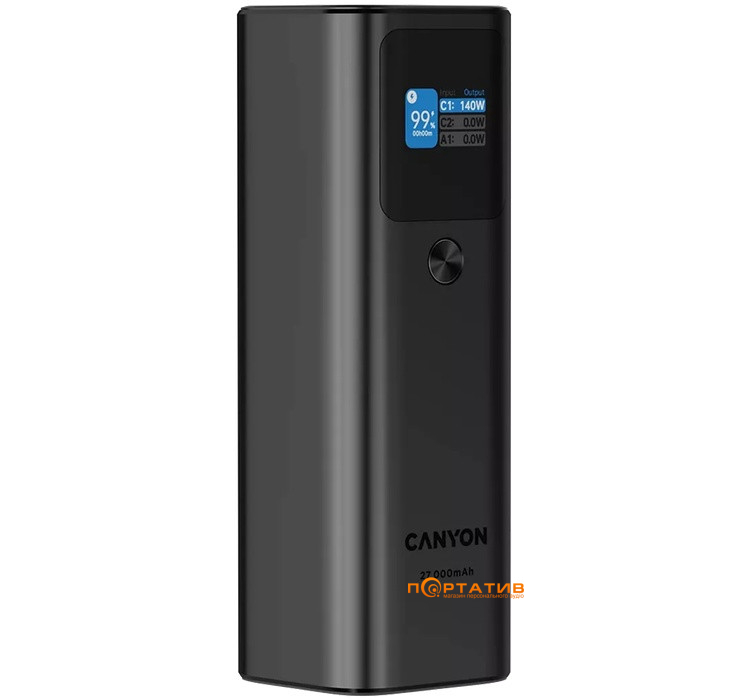 Внешний аккумулятор Canyon PB-2010 27000mAh 140W Dark Grey (CNE-CPB2010DG)