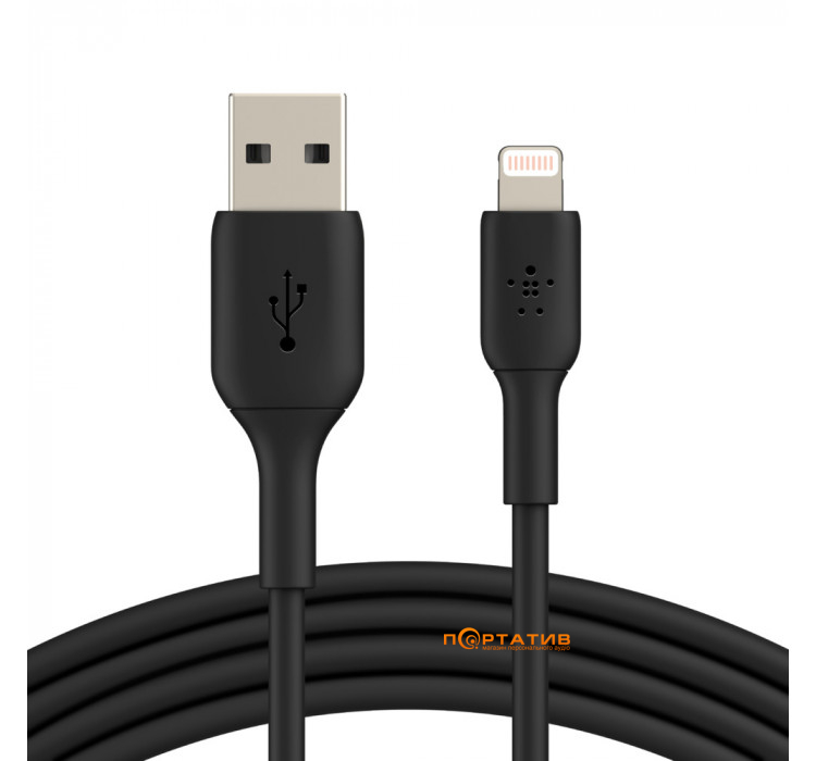 Belkin USB-A - Lightning PVC Cable 2 m Black (CAA001BT2MBK)