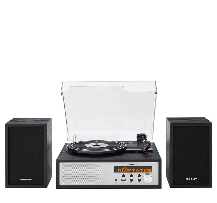 Програвач вінілу Crosley Sloane Shelf System Black