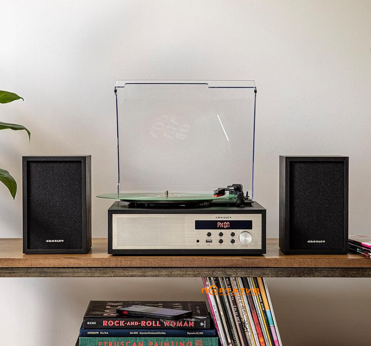 Програвач вінілу Crosley Sloane Shelf System Black