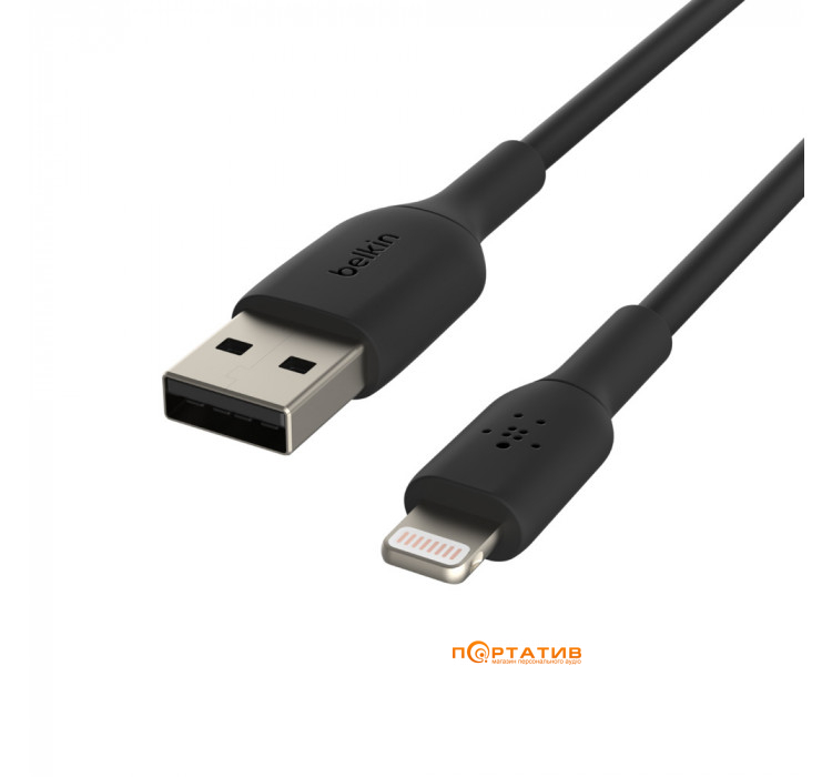 Belkin USB-A - Lightning PVC Cable 2 m Black (CAA001BT2MBK)