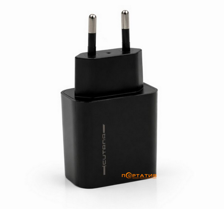 Зарядное устройство Cutana GaN 20W Dual-Port Power Adapter Black