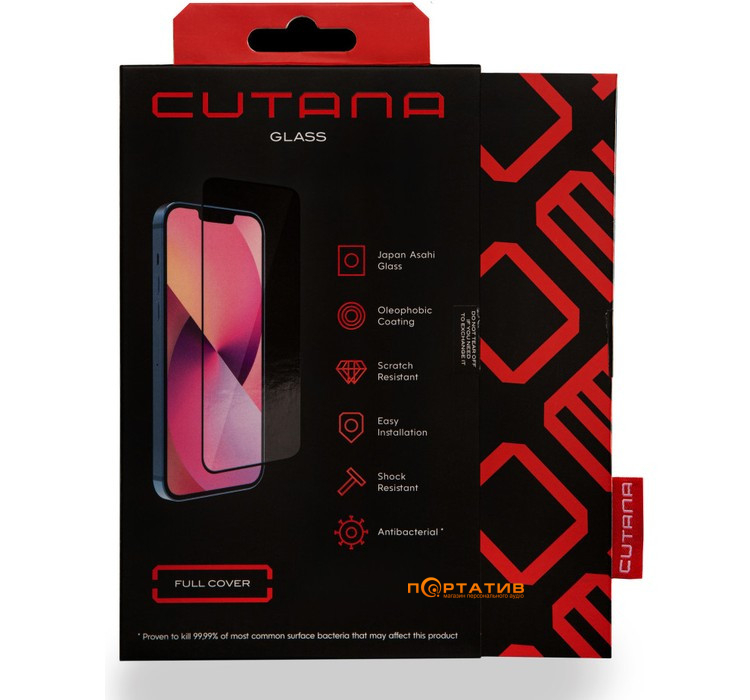 Захисне скло Cutana iPhone 16 2.5D Tempered Glass Black