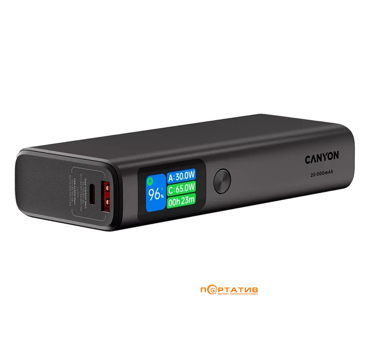 Внешний аккумулятор Canyon OnPower 230 20000mAh 130W Dark Grey (CNS-CPB230DG)