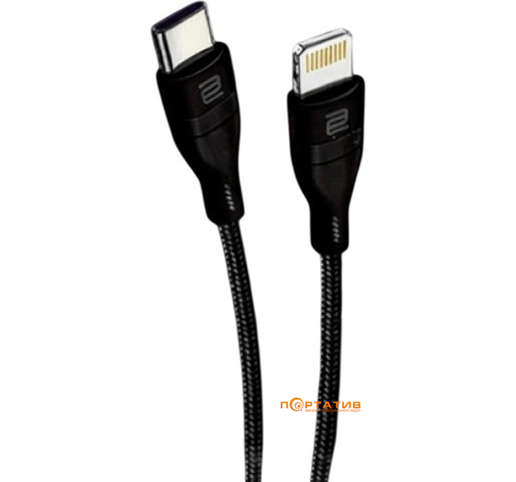 Кабель Cutana USB-C to Lightning Woven Cable Black 1.2m