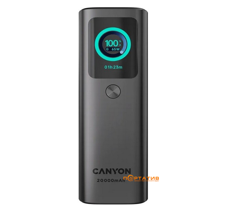 Зовнішній акумулятор Canyon OnPower 265 20000mAh 165W Dark Grey (CNS-CPB265DG)