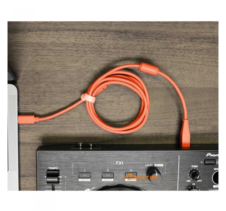 DJ Techtools Chroma Cables: USB-C Neon Orange (Type-C to USB-B)