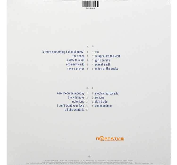 Вінілова платівка Duran Duran - Greatest [2LP]