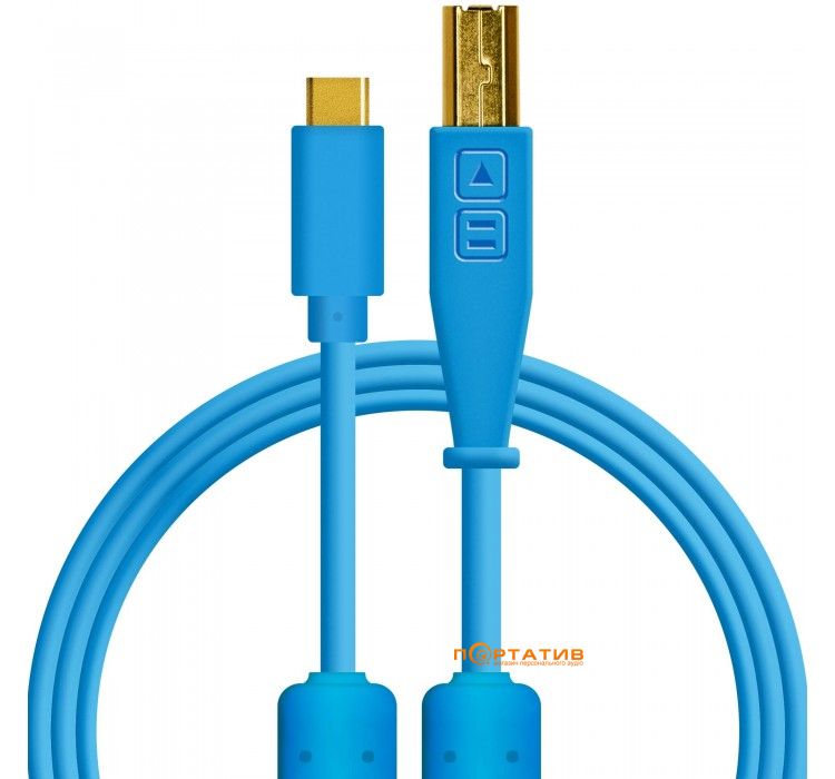 DJ Techtools Chroma Cables: USB-C Blue (Type-C to USB-B)