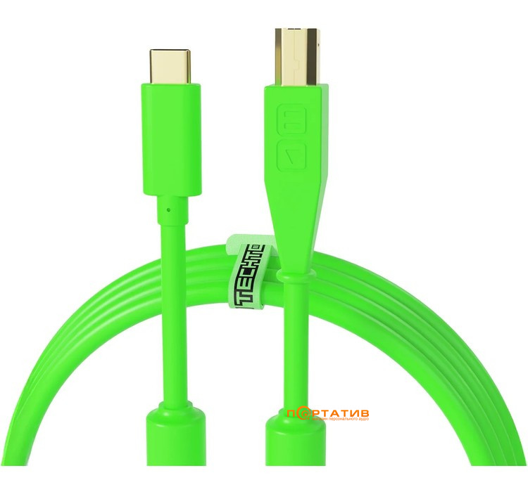 USB-кабель DJ Techtools Chroma Cables: USB-C Green (Type-C to USB-B)