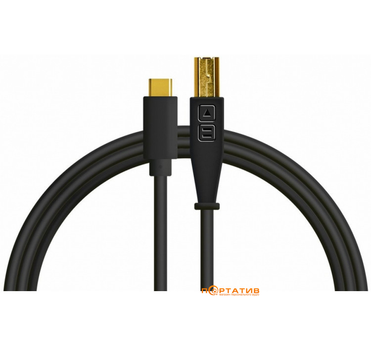 DJ Techtools Chroma Cables: USB-C Black (Type-C to USB-B)