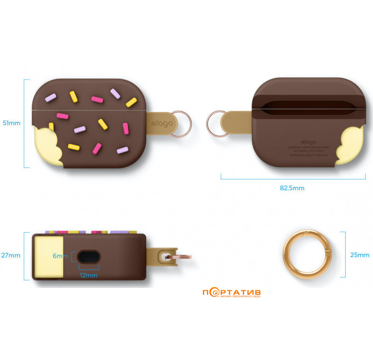 Чохол Elago Ice Cream Case for Airpods Pro Chocolate (EAPP-ICE-DBR)