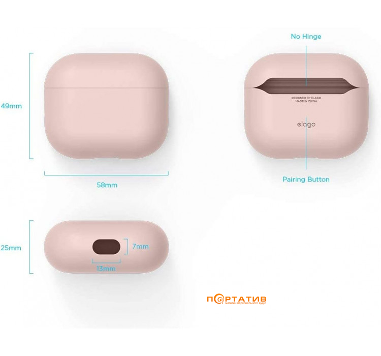 Чохол Elago Liquid Hybrid Case Lovely Pink for Airpods 3 (EAP3RH-LPK)