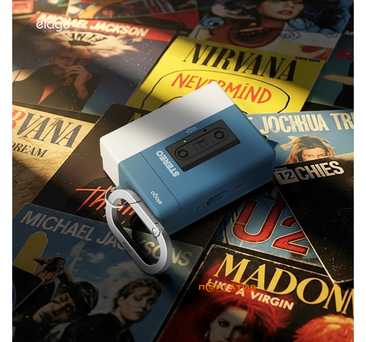 Чехол Elago Cassette Player Hang Blue for Airpods Pro 3rd Gen (EAPP3CST-HANG-BL)