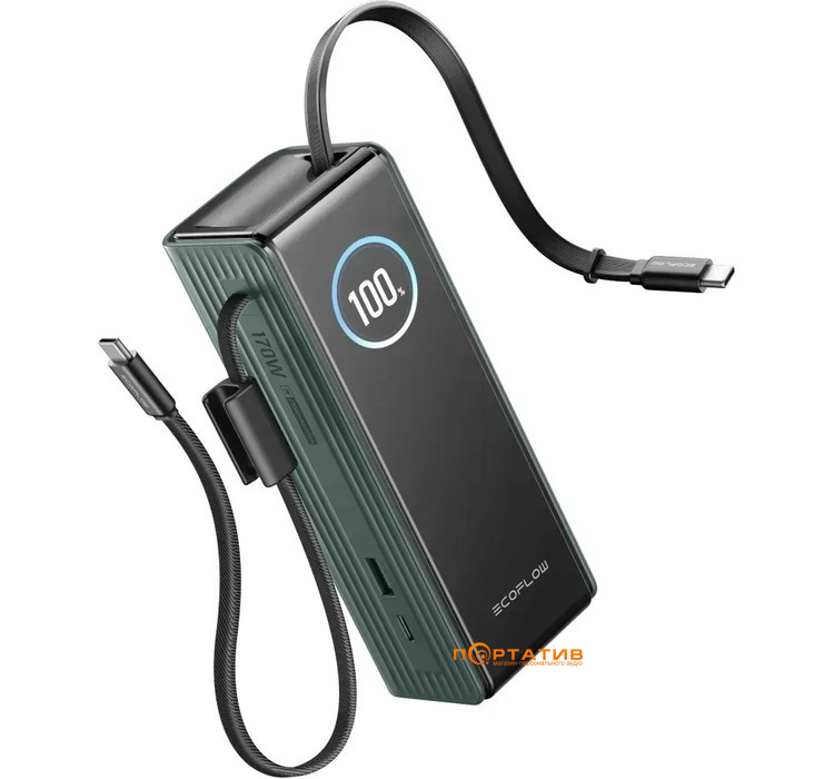 Зовнішній акумулятор EcoFlow RAPID 25000mAh 170W w/Cables Green (EF-RAPID25K100W-G-EU)