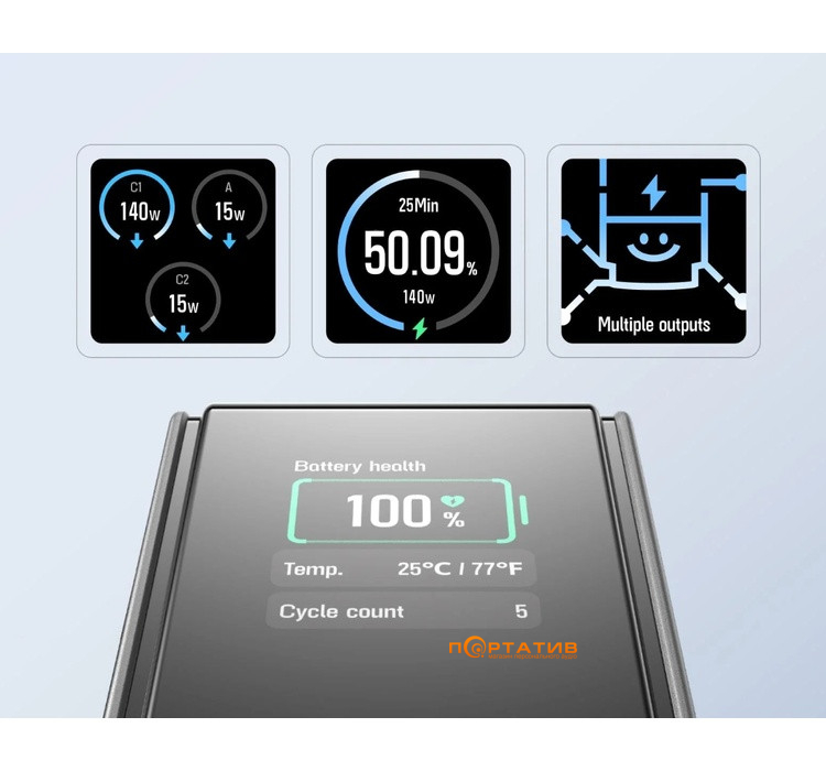 Зовнішній акумулятор EcoFlow RAPID 25000mAh 170W Silver (EF-RAPID25K140W-S-EU)