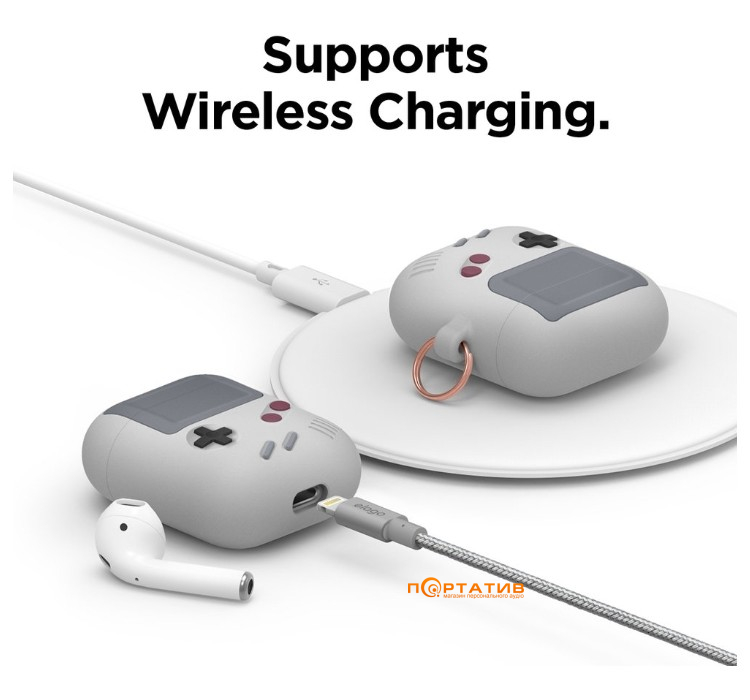 Чохол Elago AW5 Hang Case for Airpods Light Grey (EAPAW5-LGY)