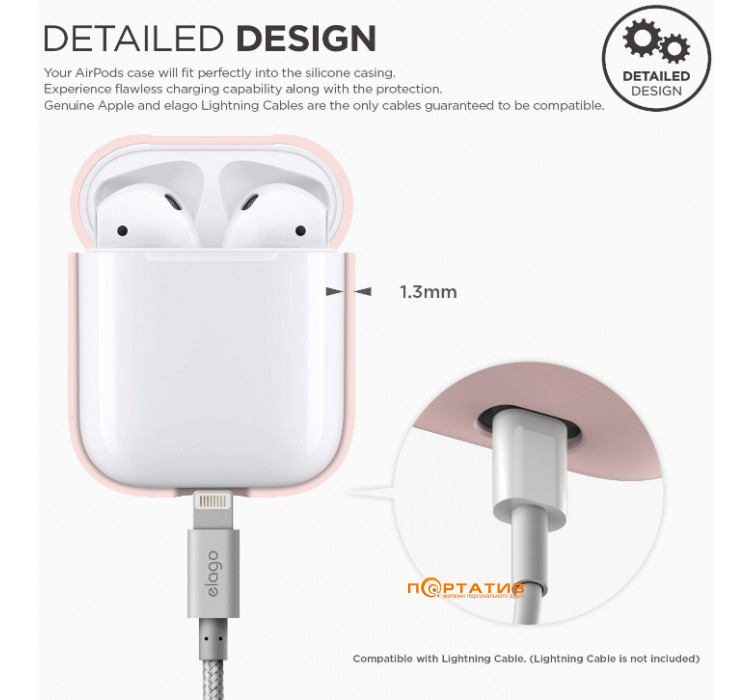 Чохол Elago Silicone Case for Airpods Pink (EAPSC-PK)