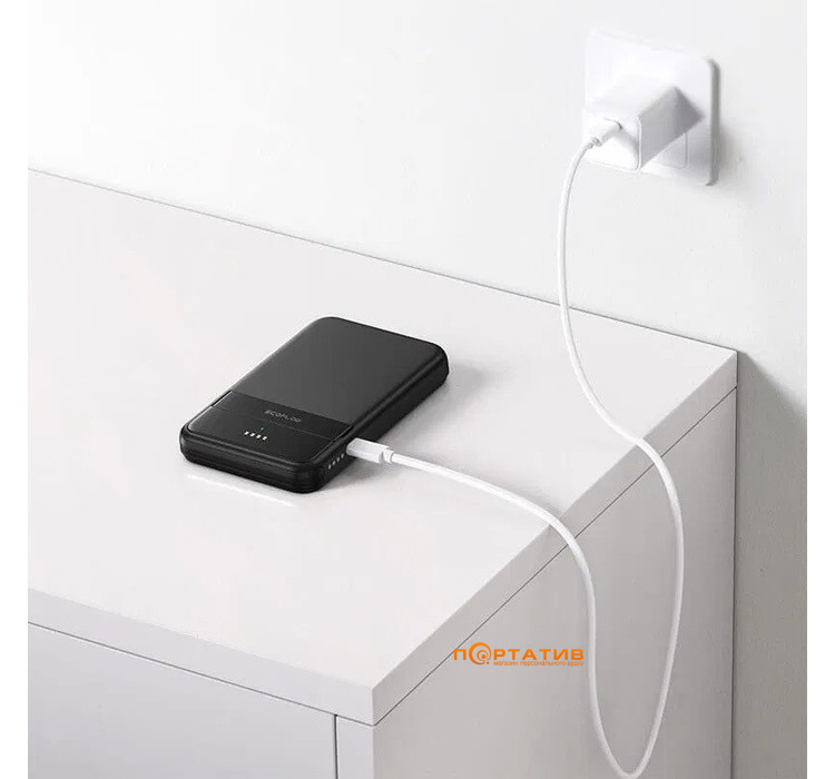 Внешний аккумулятор EcoFlow RAPID Magnetic 10000mAh Qi2 15W + PD 65W Black (EF-RAPID10000-B-EU)