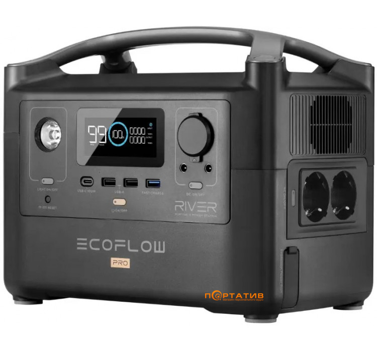 Зарядная станция EcoFlow RIVER Pro, 600W/720Wh (EFRIVER600PRO-EU)