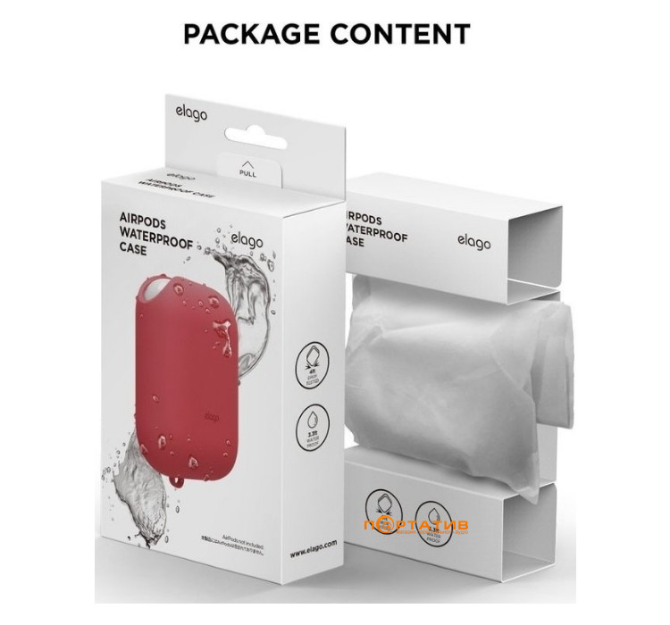Чохол Elago Waterproof Case for Airpods Italian Rose (EAPWF-BA-IRO)
