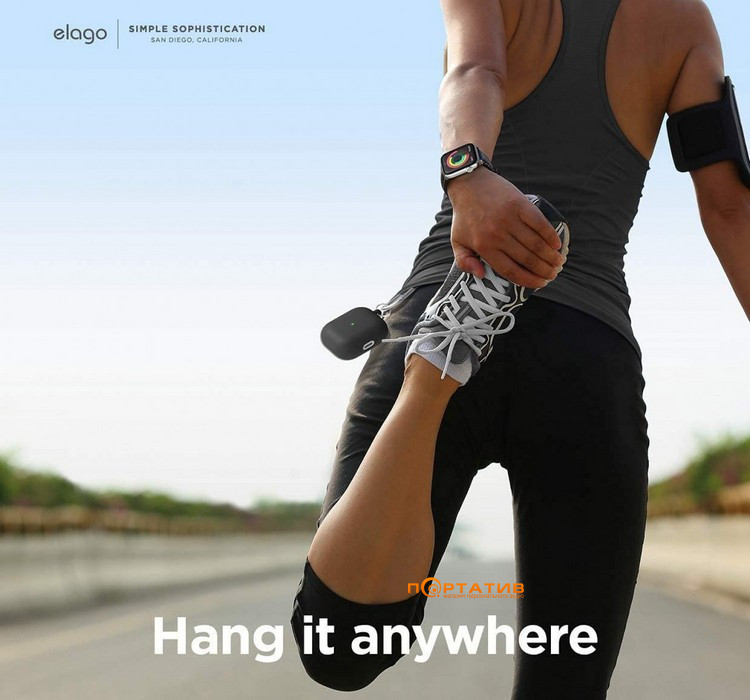 Чехол Elago Liquid Hybrid Case with Keychain Black for Airpods 3rd Gen (EAP3RH-HANG-BK)