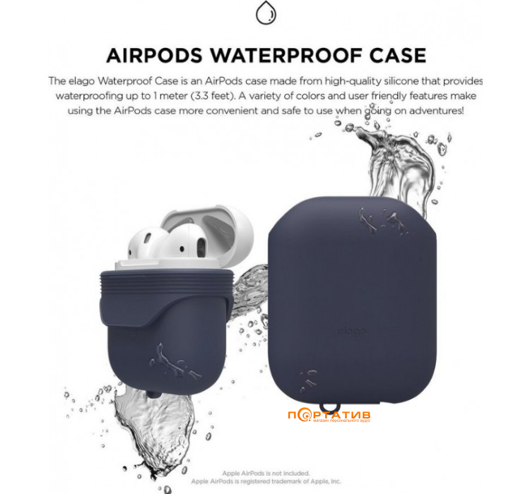 Чохол Elago Waterproof Case for Airpods Jean Indigo (EAPWF-BA-JIN)