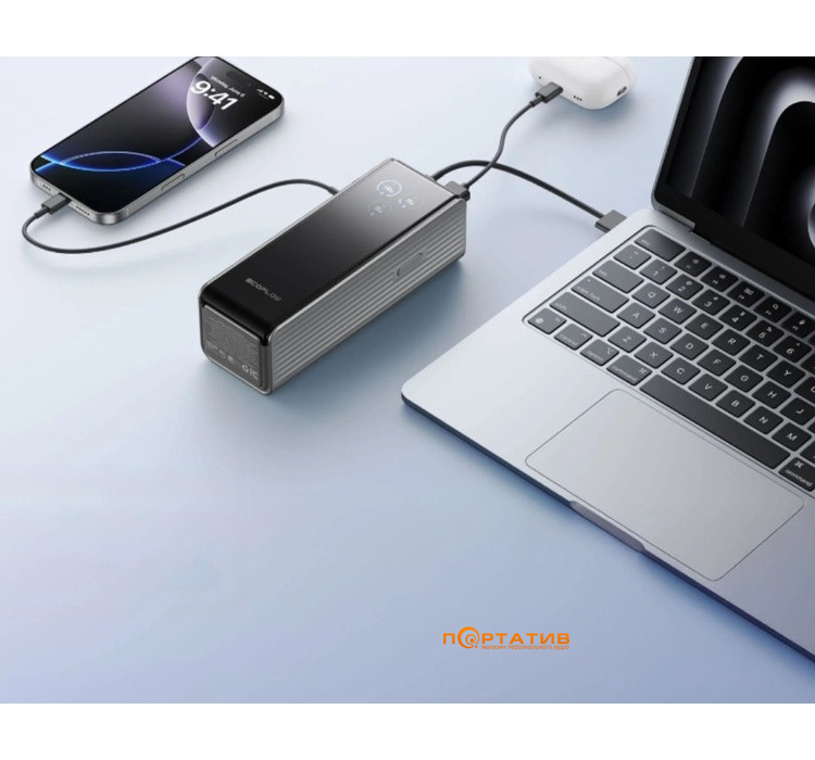 Зовнішній акумулятор EcoFlow RAPID 25000mAh 170W Silver (EF-RAPID25K140W-S-EU)