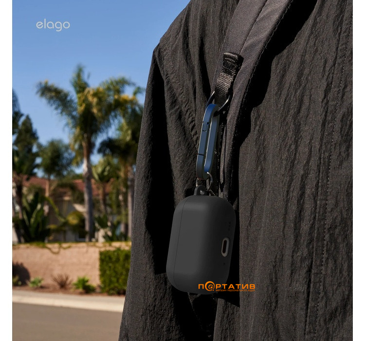 Чехол Elago Liquid Hybrid Hang Case Black for Airpods Pro 3rd Gen (EAPP3RH-HANG-BK)