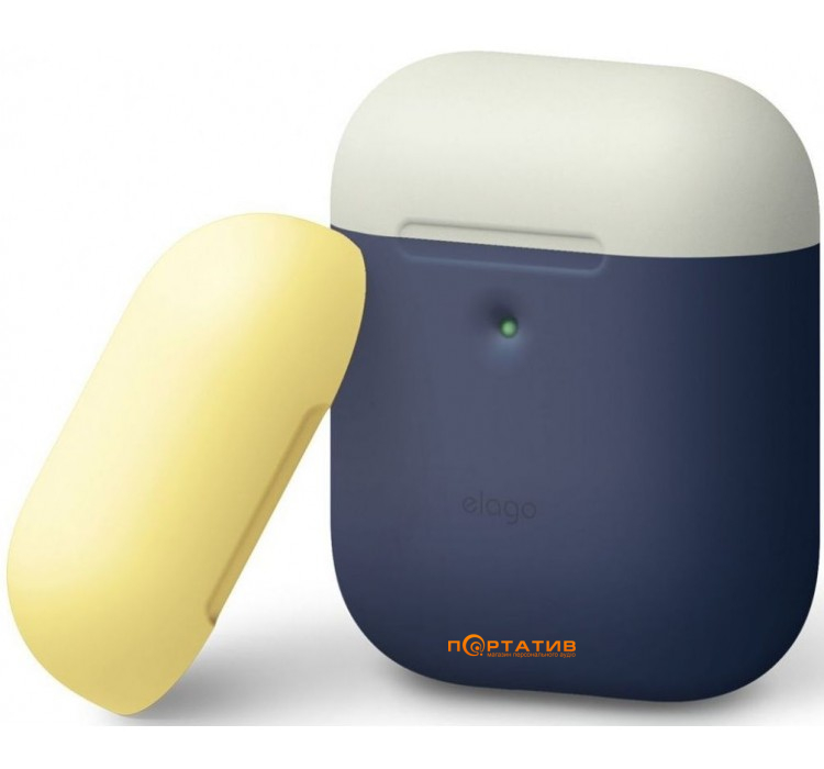 Elago A2 Duo Case for Airpods with Wireless Indigo/Classic White/Yellow (EAP2DO-JIN-CWHYE)