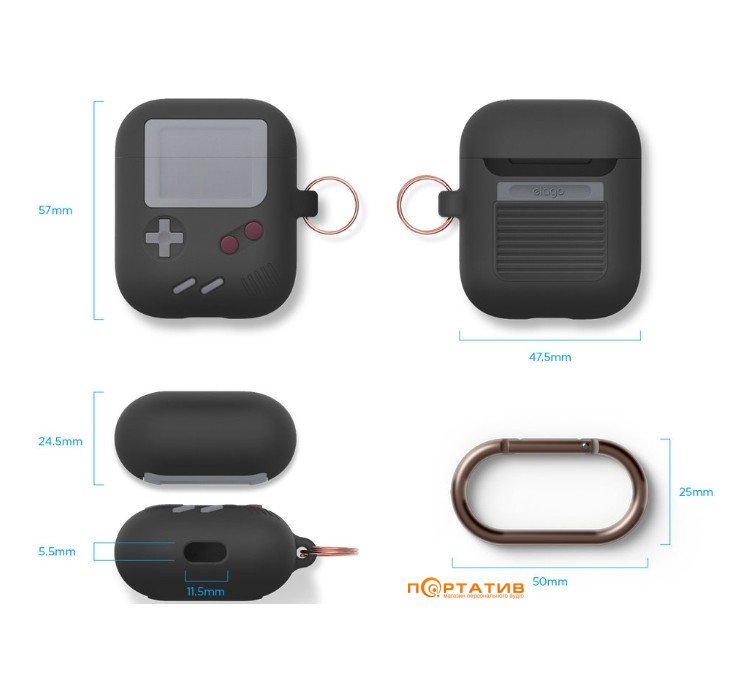 Чехол Elago AW5 Hang Case for Airpods Black (EAPAW5-BK)