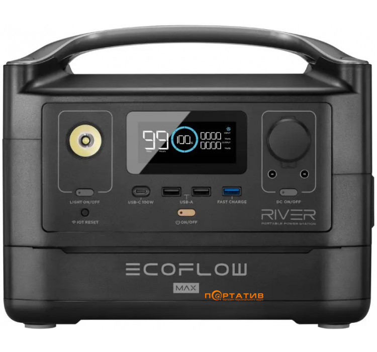 EcoFlow RIVER Max, 600W/576Wh (EFRIVER600MAX-EU)