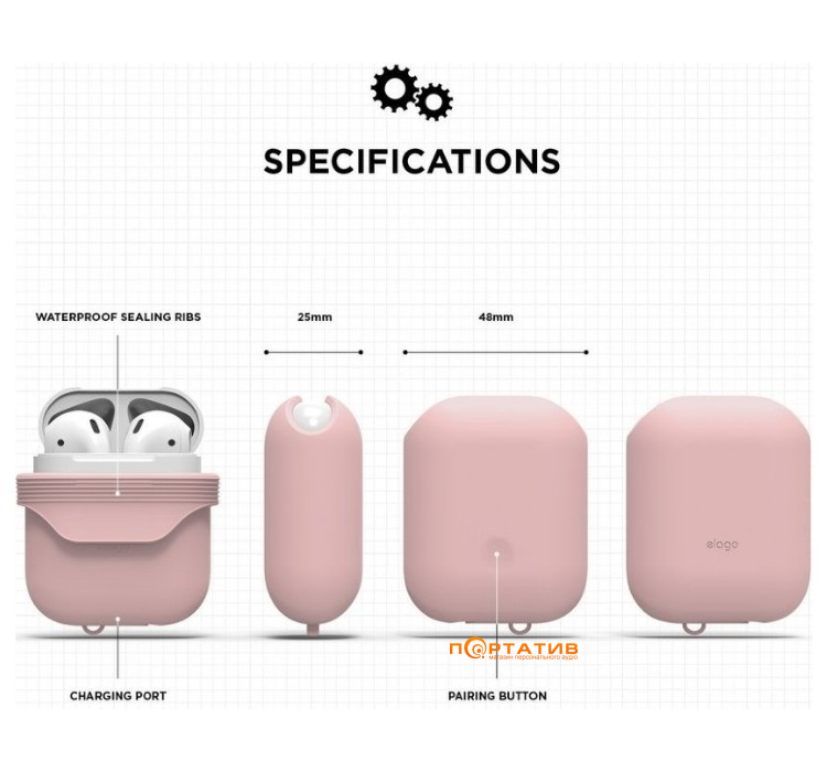 Чохол Elago Waterproof Case for Airpods Lovely Pink (EAPWF-BA-LPK)