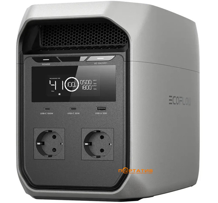 Зарядная станция EcoFlow DELTA 3 Classic, 1800W/1024Wh (EFDELTA3C-EU-CBox-L)